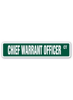 SignMission Chief Warrant Officer Street Sign Us Army Navy Cwo W2 ; Indoor Outdoor ;  24" Wide Plastic Sign  - Image 2