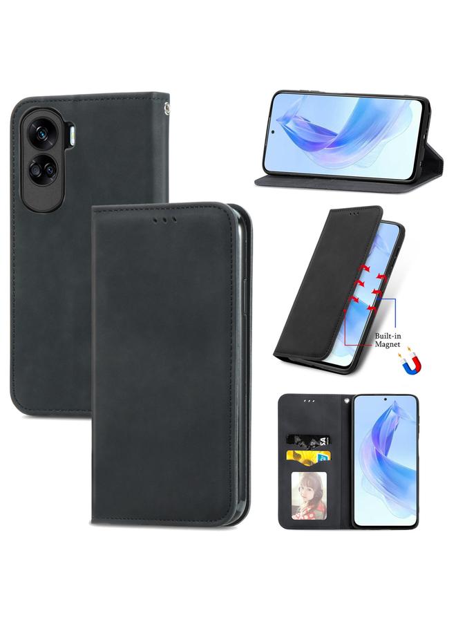 The Bros Phone Case For Honor 90 Lite Retro Skin Feel Magnetic Flip Leather Phone Phone Case - Image 1