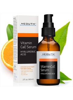 Vitamin C Face Serum, Anti Aging Serum, Vitamin C Serum for Face with Hyaluronic Acid, Vitamin C Serum for Face Dark Spots & Wrinkles, Face Serum for Women & Men, Vitamin C for Face by YEOUTH