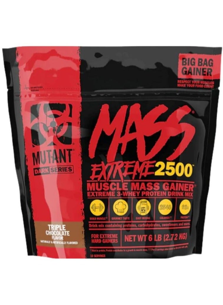 Mutant Muscle Mass Gainer Mass Extreme 2500  Triple Chocolate 6lb