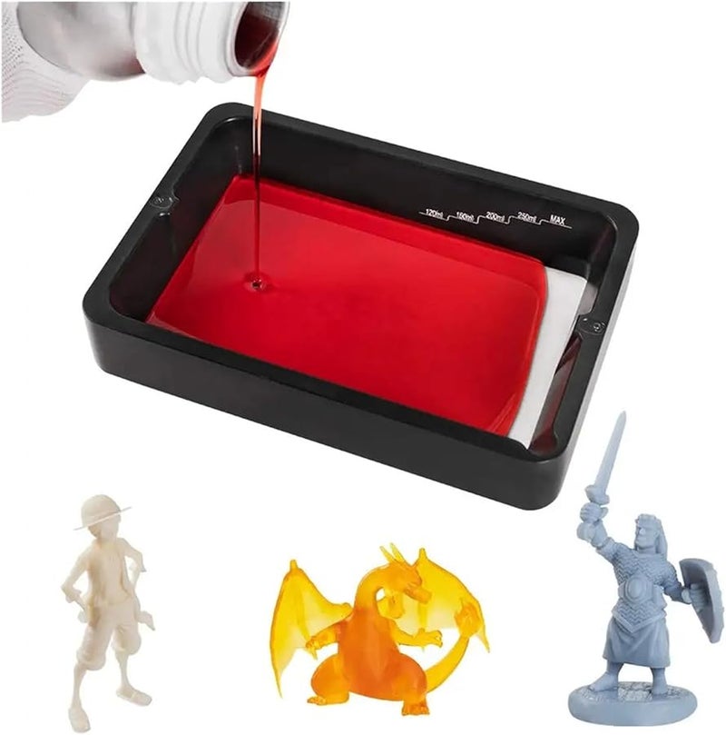 حوض راتنج طابعة ثلاثية الأبعاد من الألومنيوم المؤكسد، مجموعة من قطعة واحدة مع فيلم FEP مثبت مسبقًا وغطاء حلقة فولاذية - Image 4