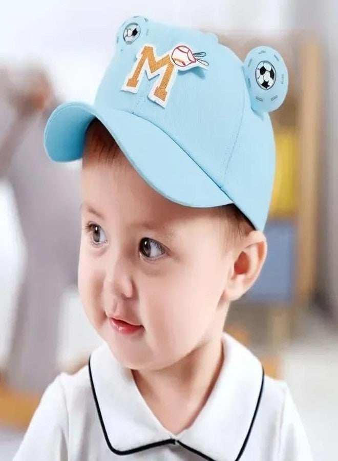 قبعة ريتشمن كيدز الصيفية اللطيفة للأطفال، قبعة واقية من الشمس للأطفال، قبعة قطنية للجنسين، قبعة قابلة للتعديل للأطفال من عمر سنة إلى 4 سنوات، لون أزرق سماوي - Image 5