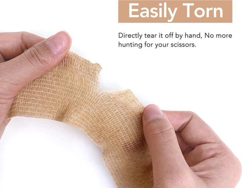 Risen Cohesive Bandage 2 x 5 Yards 6 Rolls Self Adherent Wrap Medical Tape Adhesive Flexible Breathable First Aid Gauze Ideal for Stretch Athletic - Image 4