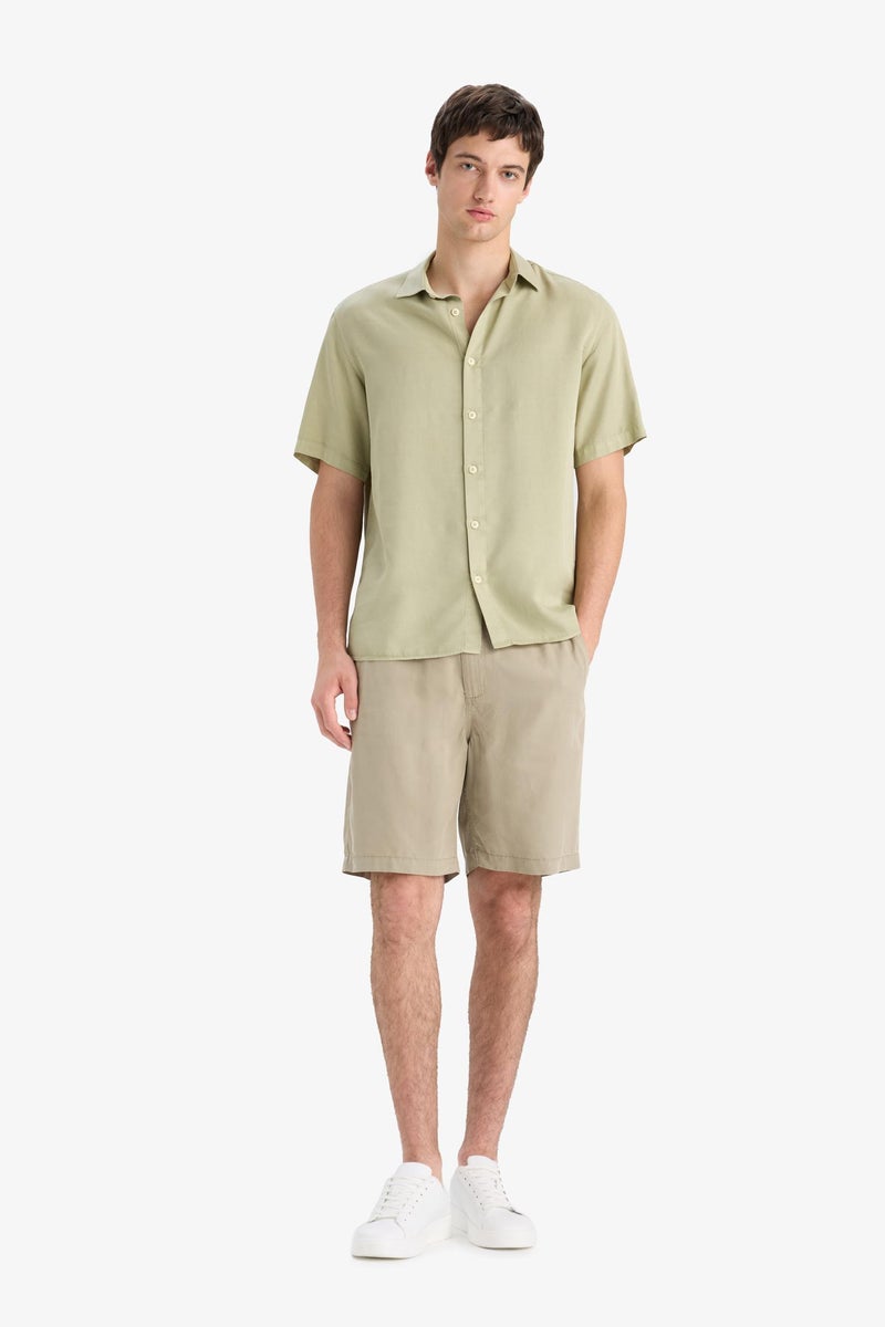 DeFacto Man Regular Fit Tencel Short Sleeve Shirt  - Image 2