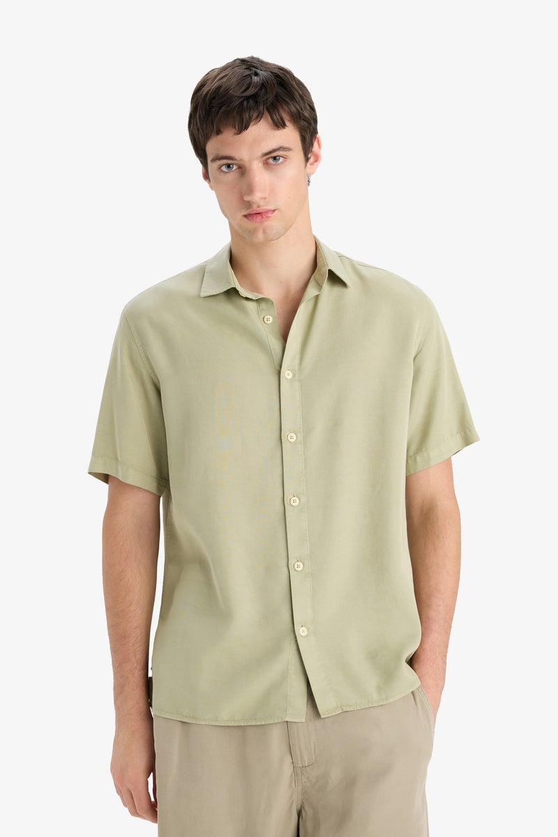 DeFacto Man Regular Fit Tencel Short Sleeve Shirt  - Image 5