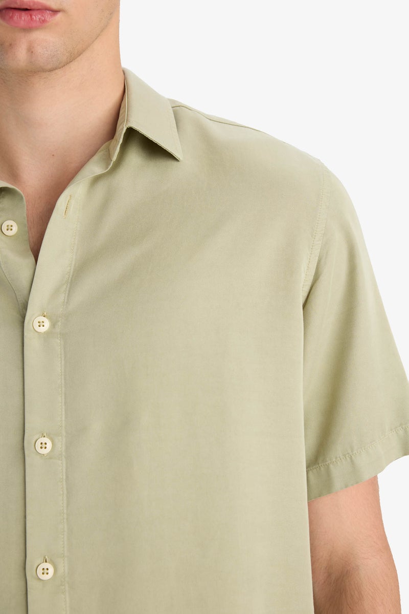 DeFacto Man Regular Fit Tencel Short Sleeve Shirt  - Image 3