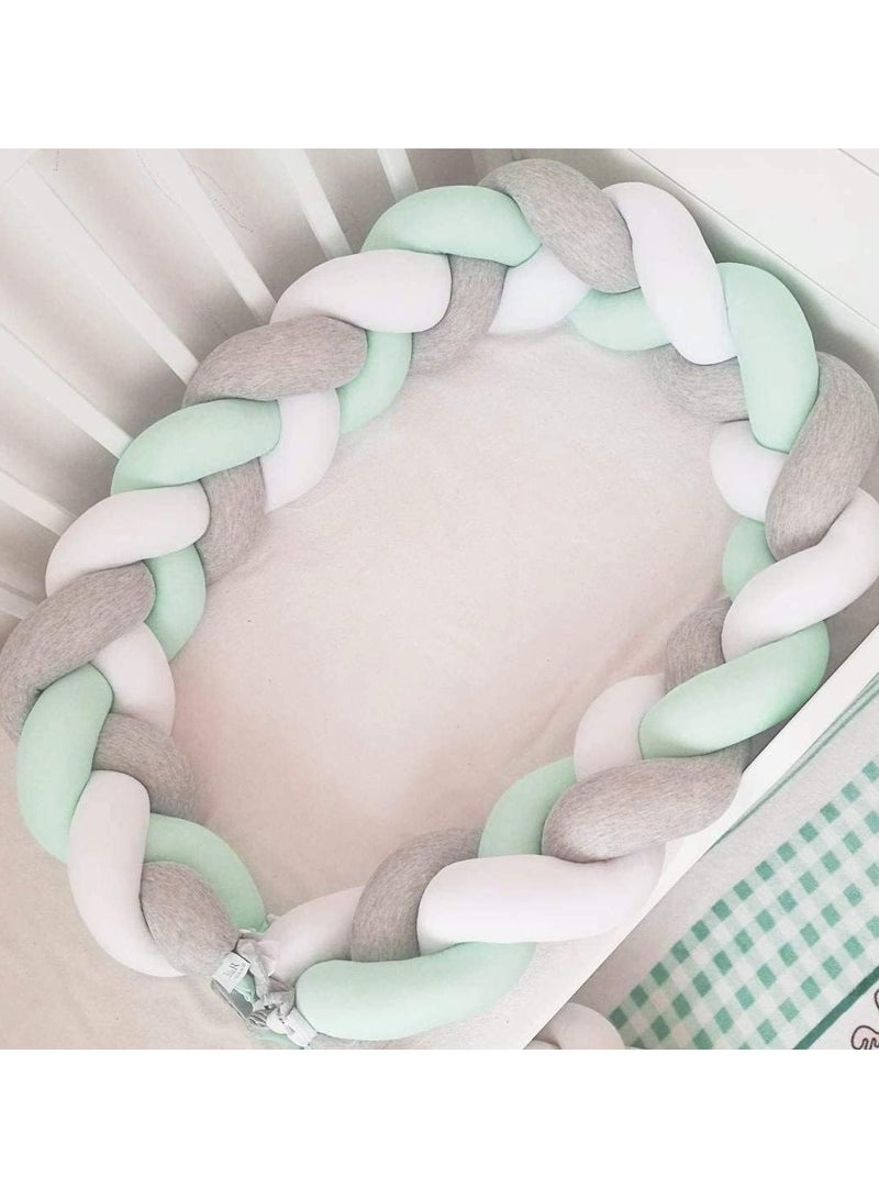 1pcs 2m Braided Cot Bumper Braided Pillows Knotted Cot Bumper Baby Crib Bumper Braided Knotted Comfortable And Flexible Snake Crib Bumper Bedding Accessories  - Image 4