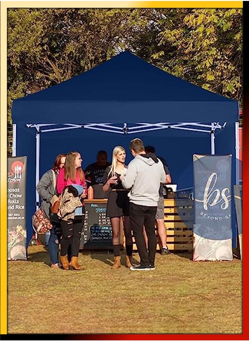DBLEW - 3x3 Meter Steel Frame Ground Tent for Outdoor Events Parties Markets Exhibitions Beach Picnics Camping Catering Advertising Gardens Pavilion Gazebo Stand Waterproof UV Protected Canopy Shelter Shade - Image 1