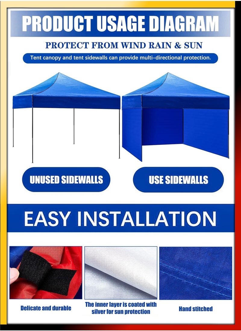 DBLEW - 3x3 Meter Steel Frame Ground Tent for Outdoor Events Parties Markets Exhibitions Beach Picnics Camping Catering Advertising Gardens Pavilion Gazebo Stand Waterproof UV Protected Canopy Shelter Shade - Image 1