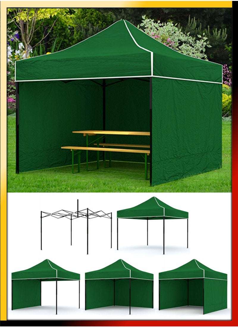 DBLEW - 3x3 Meter Steel Frame Ground Tent for Outdoor Events Parties Markets Exhibitions Beach Picnics Camping Catering Advertising Gardens Pavilion Gazebo Stand Waterproof UV Protected Canopy Shelter Shade - Image 1