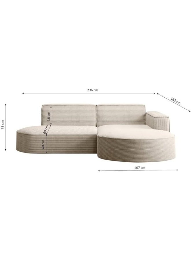 Modern Curved Sectional Sofa in Pink - Image 2