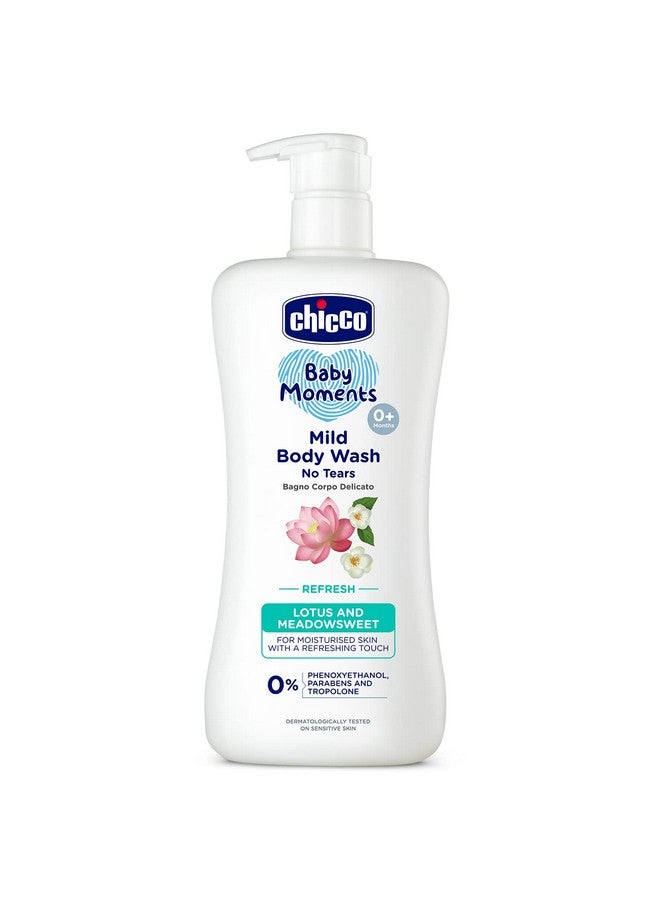 Chicco Baby Moments Mild Body Wash - Refresh, 500Ml | With Lotus & Meadowsweet|No Tears Formula With Natural Ingredients For Moisturized Skin|Phenoxyethanol, Parabens & Lauryl Sulphates Free  - Image 1