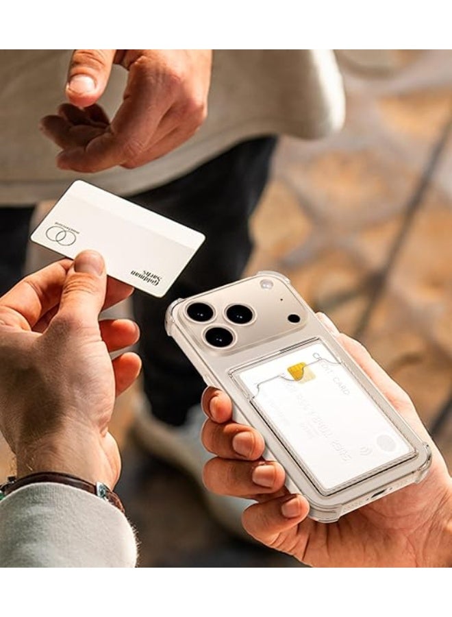 iPhone 17 Pro Max Case with Card , Wallet Case with Clear Card Slot, Ultra Slim Soft TPU Silicone Case Anti-Scratch Shockproof for iPhone 17 Pro Max - Image 2