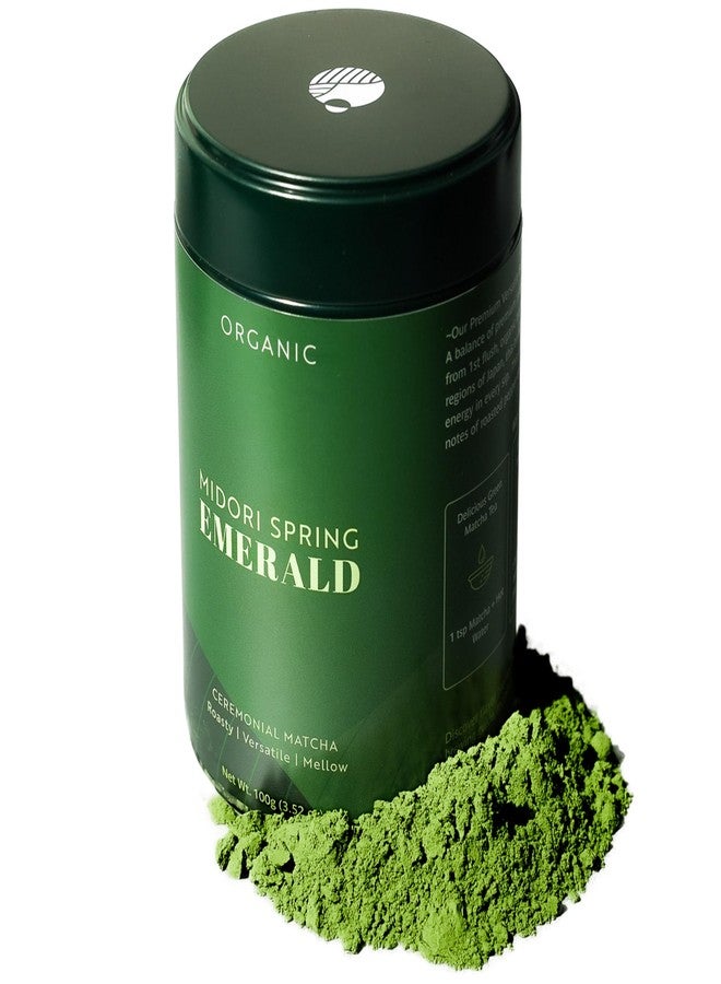 Midori Spring Matcha Powder for Drinks, Sweets and Tea Ceremonial Emerald 100g - Image 1