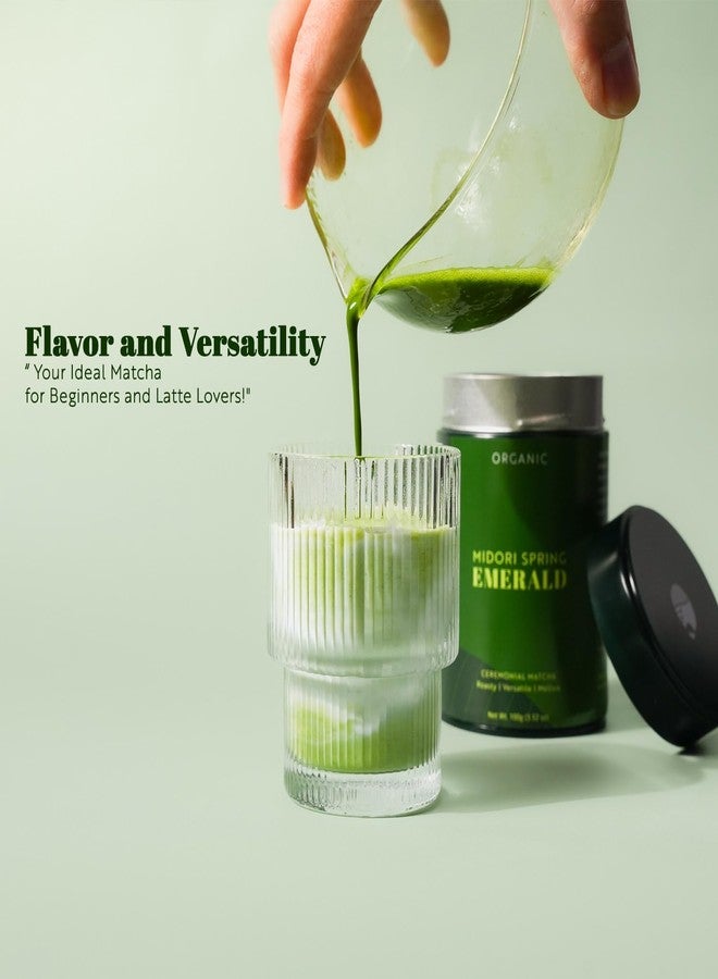 Midori Spring Matcha Powder for Drinks, Sweets and Tea Ceremonial Emerald 100g - Image 2