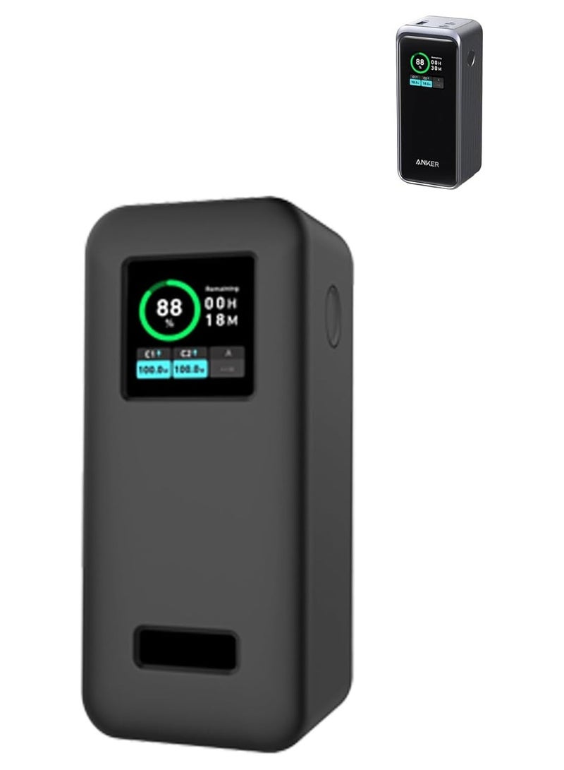 Case for Anker Prime 20000mAh Power Bank(200W), Soft Silicone Protective Portable Scratch Shock Resistant，Black  - Image 1