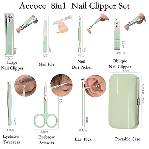Aceoce Manicure Set Business Gifts Handheld Sized, Nail Clippers Set Tools Luxurious Manicure Set Professional Stainless Steel Nail Clippers with Travel Case for Men Women Teens Parents Colleagues - Image 3