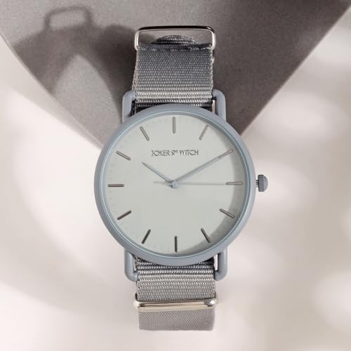 Joker & Witch Tranquil 42mm Grey Dial 20mm Grey Synthetic Strap Watch for Men - Image 4