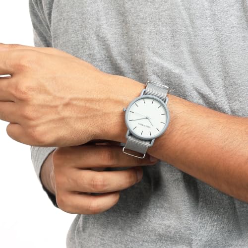 Joker & Witch Tranquil 42mm Grey Dial 20mm Grey Synthetic Strap Watch for Men - Image 5