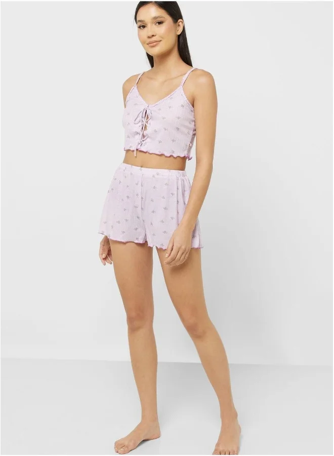 Isla & Evie High Waist Pyjama Shorts