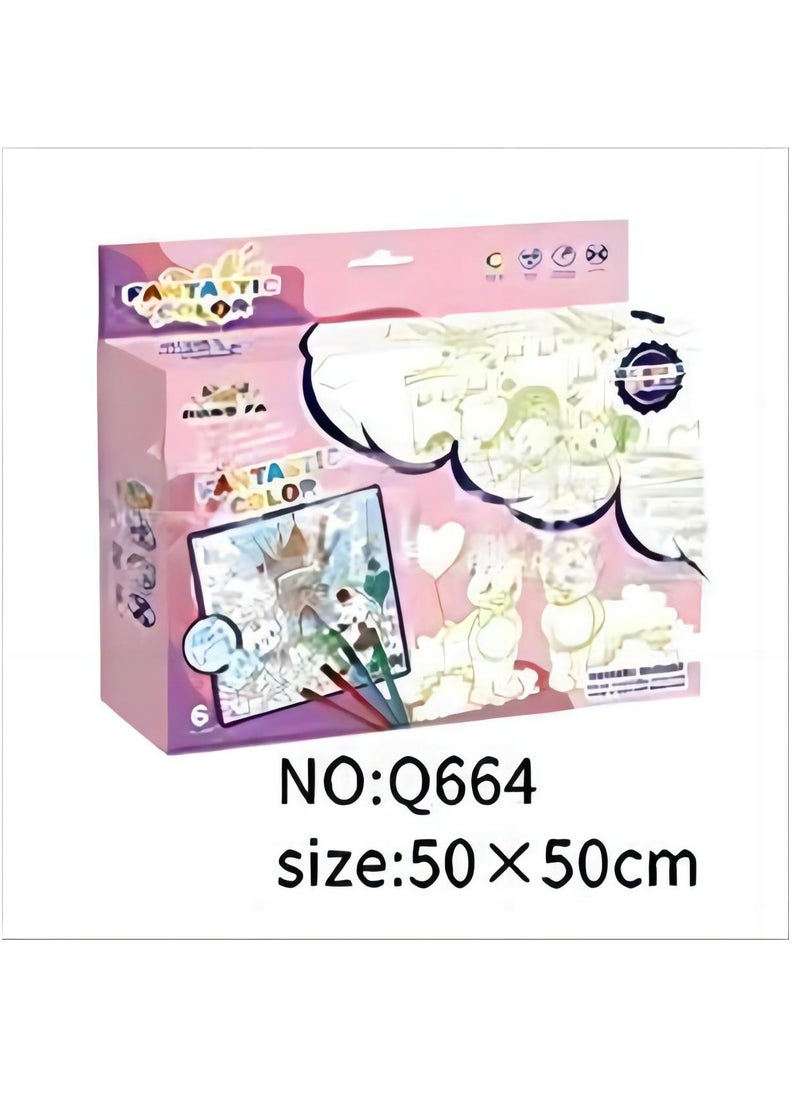 Y&D Children's Colorful Graffiti Painting Cloth Early Education Enlightenment Handmade Creative Cartoon Shaped Kindergarten Toys  - Image 1