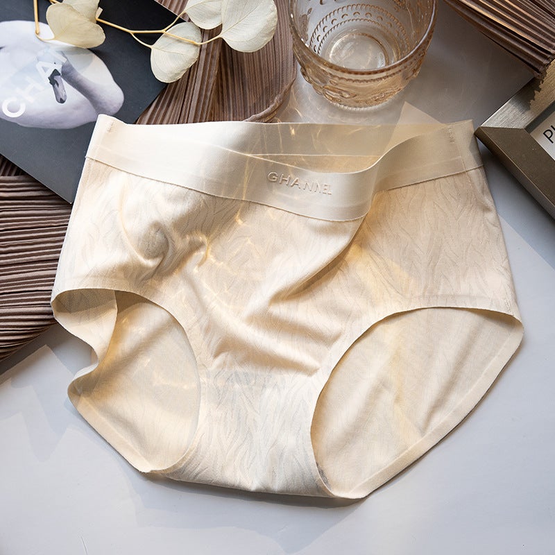 Seamless Ice Silk Large Size Ladies Panties Cream Skin - Image 1