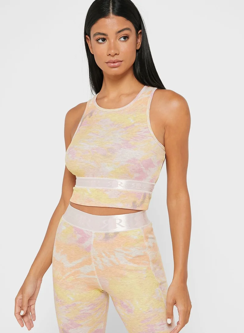 RIVER ISLAND Tie Dye Rib Racer Bra