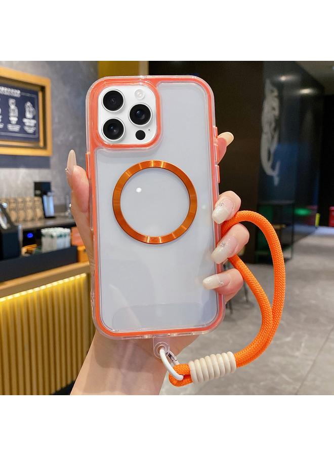 S-TOP Case For iPhone 11 Pro Airbag 3 in 1 CD Texture MagSafe Phone Case with Strap - Image 1