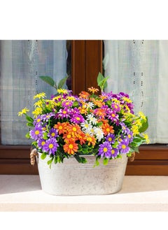 Excefore 10 Bundles Artificial Daisies Flowers,UV Resistant Faux Daisy Flowers, Suitable for Home Wedding Kitchen Garden Indoor Outside Decorations (5 Colors)  - Image 2