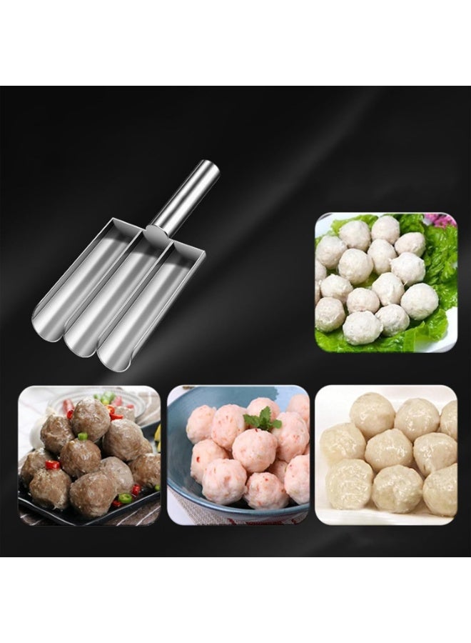 Meatball Maker Tool, Stainless Steel Kitchen Manual Non Stick Meatball Maker, Portable Meatball Spoon Ball Maker, Kitchen Meatball Making Set, Home Cooking Tools  - Image 3