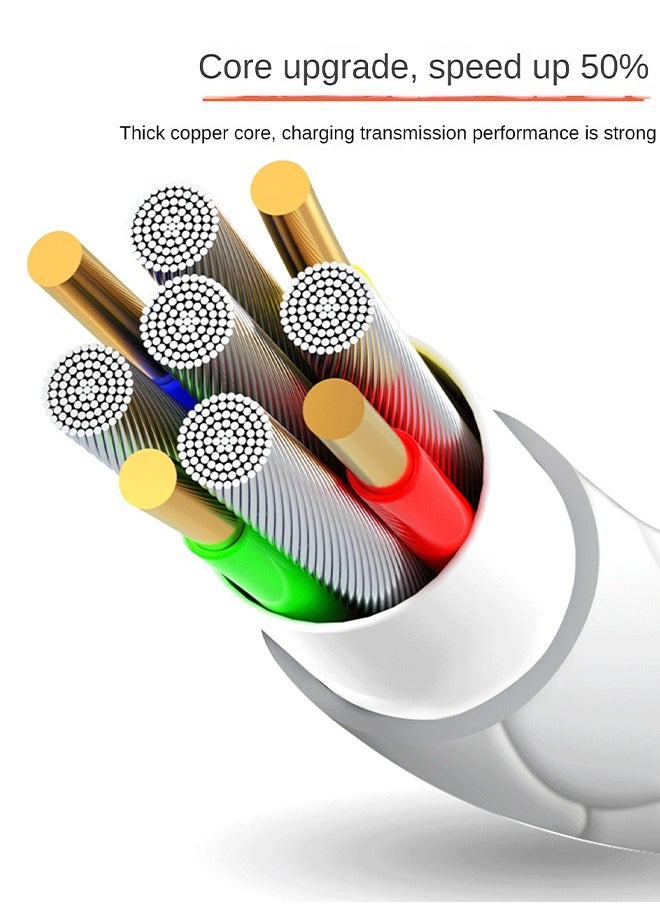 120W Fast Charging Cable, 1.23m Durable Lightning Cable, TPE Material, Safe Smart Chip, 3A High Current
