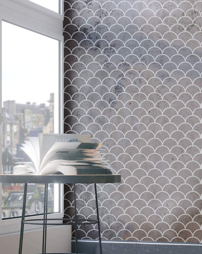 G GSS Designs GSS Designs Wall Stencil - Large Fishscale Stencil (16x24 Inch) for Painting on Wall Furniture Floor Fabric Stencils - Reusable Moroccan Template for Wall Decals & Wallpaper & Wall Decor (SL-076) - Image 3