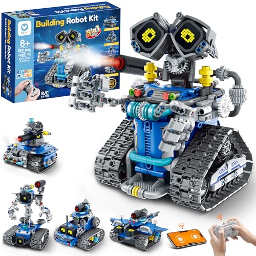 Sillbird STEM Robot Building Kit with Remote Control Gifts for Boys Ages 814 Buildable 5in1 Robotics Technic Coding Toy for Kids Birthday with 596 Pieces - Image 1
