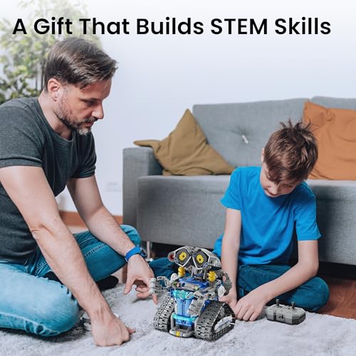 Sillbird STEM Robot Building Kit with Remote Control Gifts for Boys Ages 814 Buildable 5in1 Robotics Technic Coding Toy for Kids Birthday with 596 Pieces - Image 5