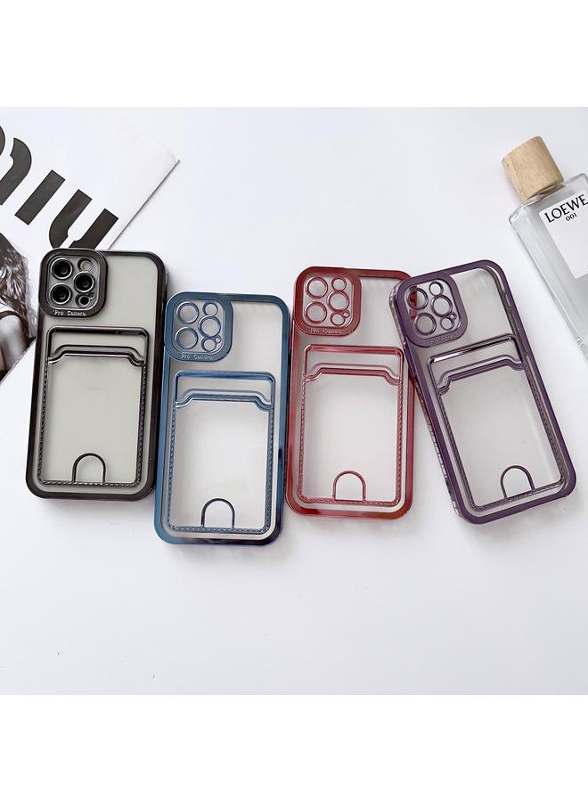 S-TOP Case For iPhone 14 Electroplating Frame Card Slot Phone Case - Image 2