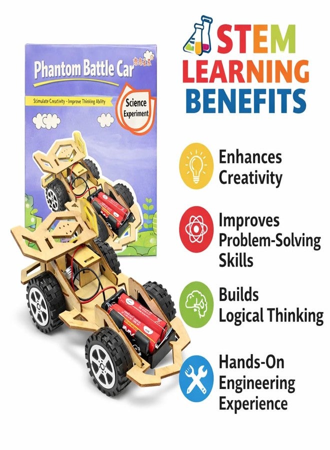 DREWIT STAR 3D Wooden Tractor Model Kit DIY Mechanical Puzzle for Adults Teens Laser Cut Wood Building Set, Moving Gears Rubber Band Motor Unique Office Decor Gift for Men (Phantom Chariot) - Image 5