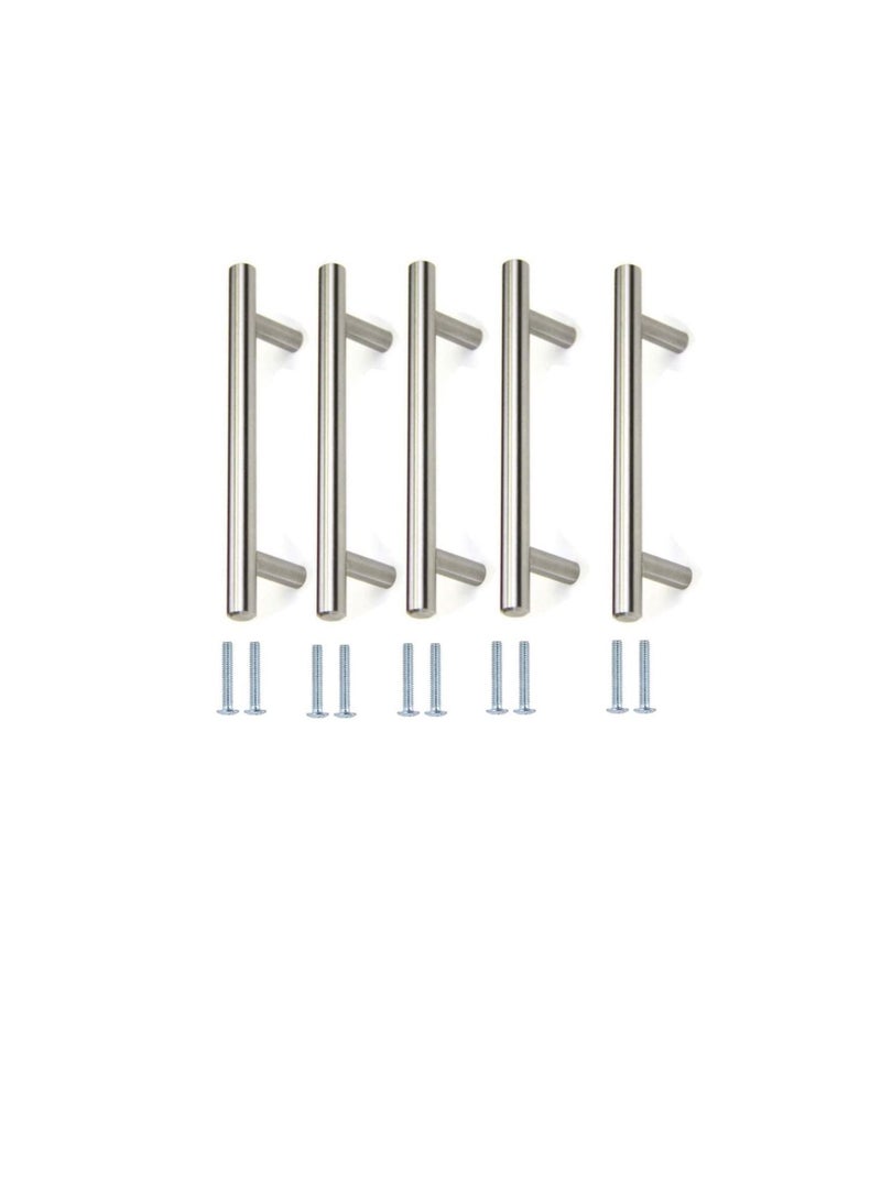 Robustline Stainless Steel Kitchen Cabinet Drawer T-Bar Cabinet & Furniture Pull Cabinet Door Handles and Pulls Cabinet Knobs Brushed Nickel (25 x Hole size 19 CM) - Image 1