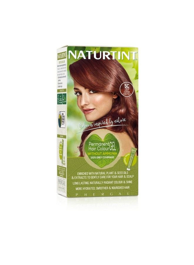 NATURTINT Permanent Hair Color 5C Light Copper Chestnut (Pack Of 1) Ammonia Free Vegan Cruelty Free Up To 100% Gray Coverage Long Lasting Results  - Image 2