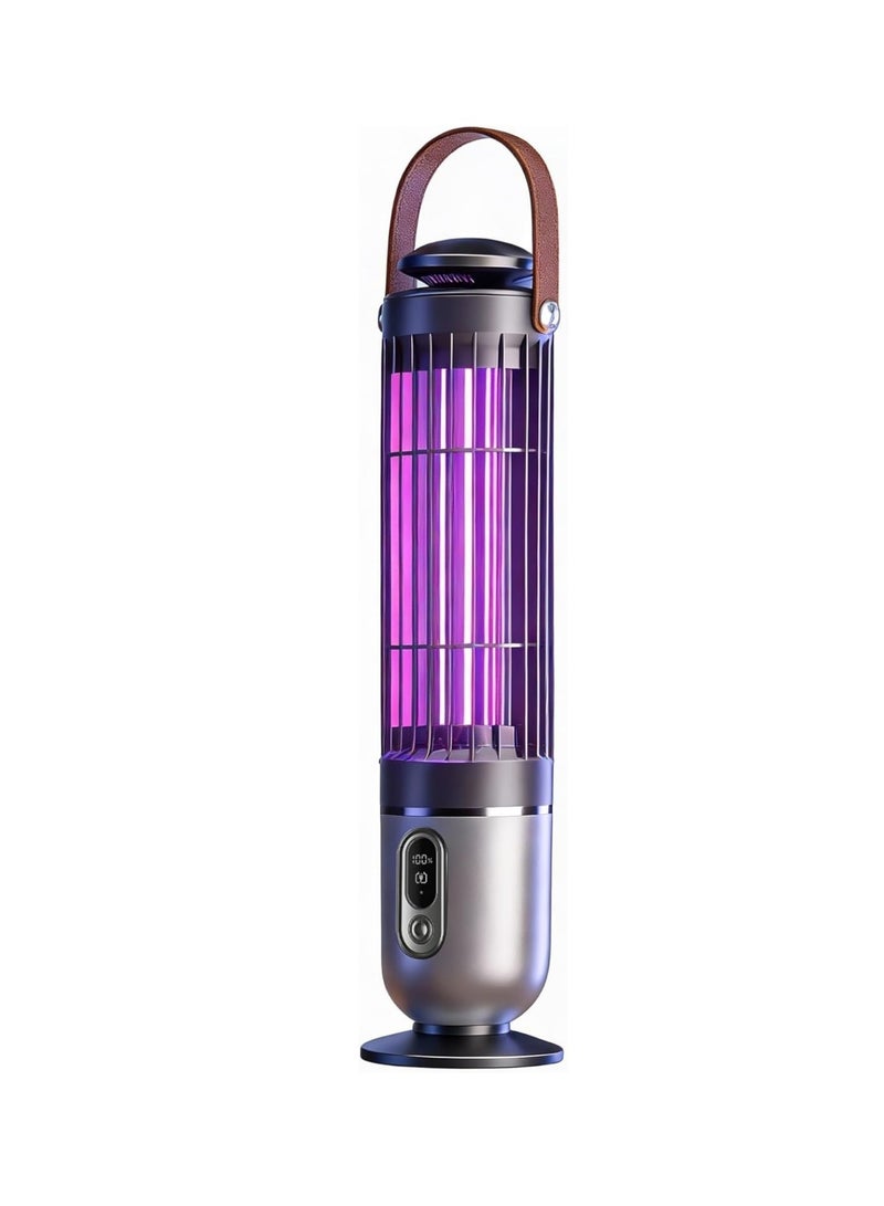 Electric mosquito killer lamp with light sensor, four-mode insect zapper, night light, rechargeable or plug-in, UV insect trap, mosquito killer - Image 1