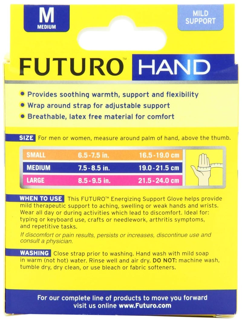 Futuro Energizing Support Glove for Hand and Wrist Relief - Medium Size - Image 3