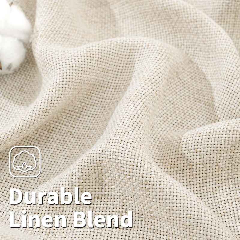 BGment ستائر بياضات Brage لغرفة المعيشة 2 لوحات ضوطة تصفية الخصوصية الخيش مزرعة Grommet الستائر محكم 72 بوصة طول كل لوحات نافذة 52 واسعة - Image 3