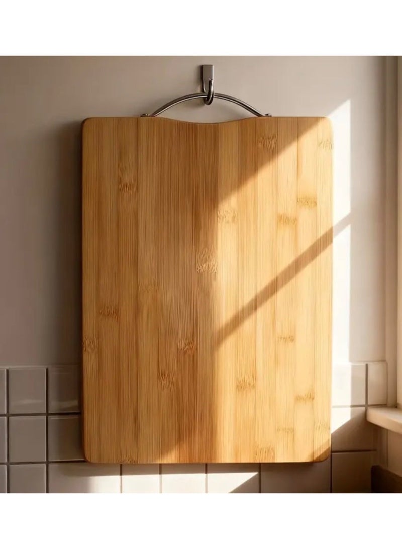 كلين ويف لوح تقطيع من الخيزران الطبيعي بحجم كبير جدًا ومتين – مزود بفتحة تعليق، سهل التنظيف ومثالي للمطبخ المنزلي والمطاعم (34×24 سم) - Image 1