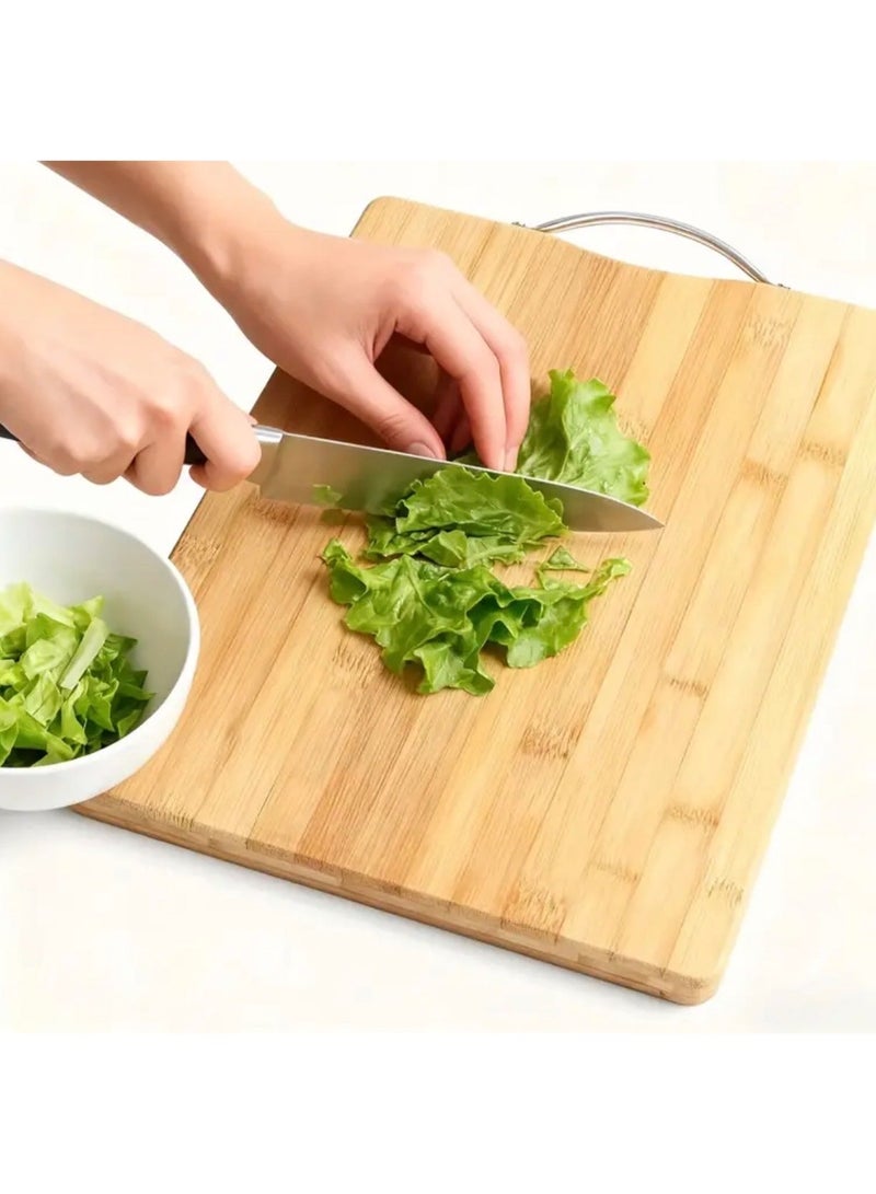 كلين ويف لوح تقطيع من الخيزران الطبيعي بحجم كبير جدًا ومتين – مزود بفتحة تعليق، سهل التنظيف ومثالي للمطبخ المنزلي والمطاعم (34×24 سم) - Image 2