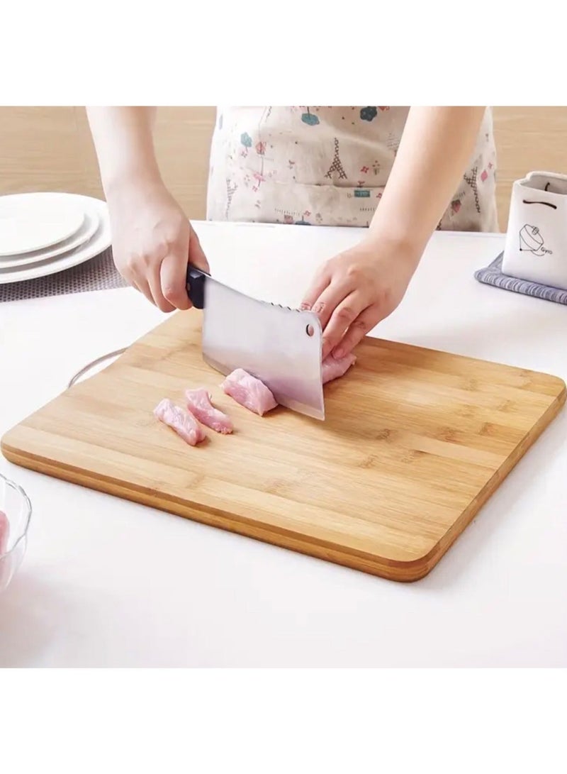كلين ويف لوح تقطيع من الخيزران الطبيعي بحجم كبير جدًا ومتين – مزود بفتحة تعليق، سهل التنظيف ومثالي للمطبخ المنزلي والمطاعم (34×24 سم) - Image 3