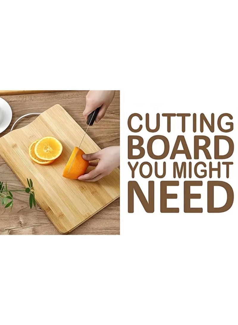 كلين ويف لوح تقطيع من الخيزران الطبيعي بحجم كبير جدًا ومتين – مزود بفتحة تعليق، سهل التنظيف ومثالي للمطبخ المنزلي والمطاعم (34×24 سم) - Image 5