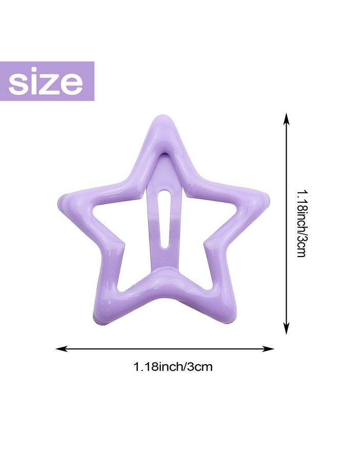 DonLeeving 30 Pack Star Snap Hair Clips Nonslip Toddlers Colorful Cute Lovely Metal Hair Barrettes Hair Accessories For Women Girls Mixed Color(Style 2) - Image 3