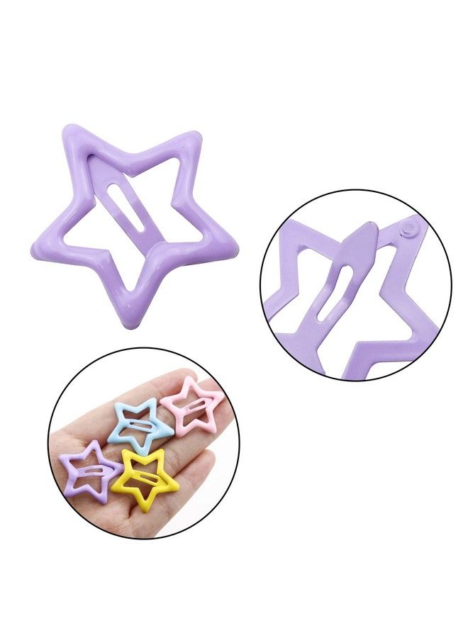 DonLeeving 30 Pack Star Snap Hair Clips Nonslip Toddlers Colorful Cute Lovely Metal Hair Barrettes Hair Accessories For Women Girls Mixed Color(Style 2) - Image 4
