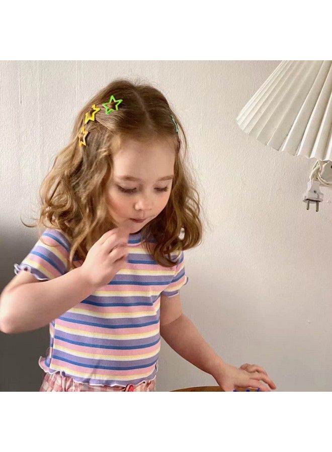 DonLeeving 30 Pack Star Snap Hair Clips Nonslip Toddlers Colorful Cute Lovely Metal Hair Barrettes Hair Accessories For Women Girls Mixed Color(Style 2) - Image 5