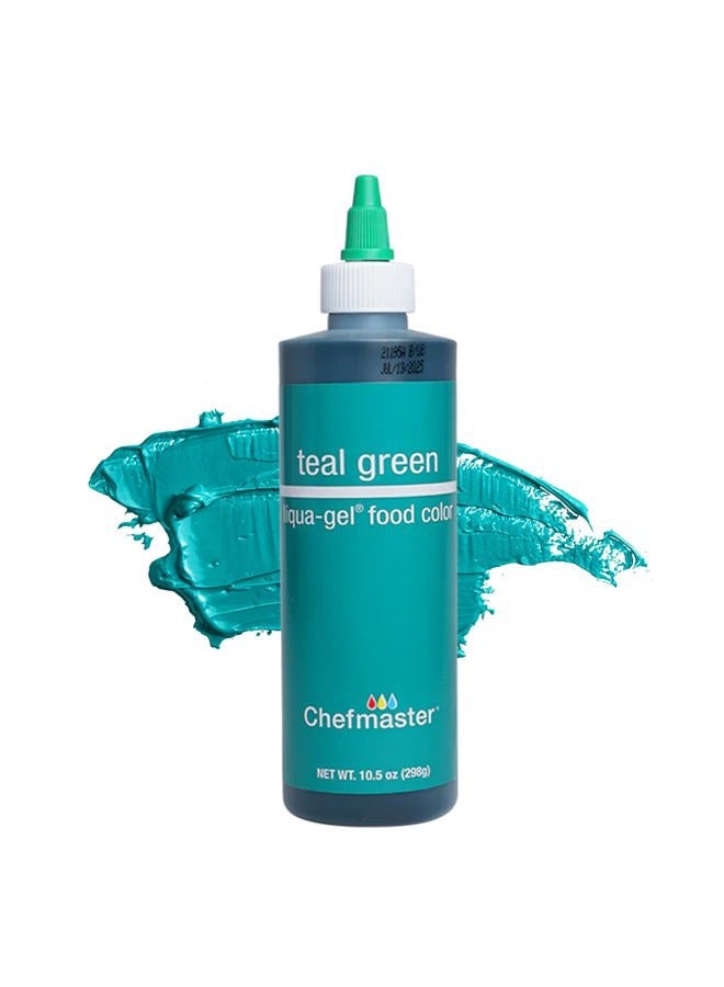 Chefmaster Teal Green Liqua-Gel® Food Coloring | Vibrant Color | Professional-Grade Dye for Icing, Frosting, Fondant | Baking & Decorating | Fade-Resistant | Easy-to-Use | Made in USA | 10.5 oz - Image 1