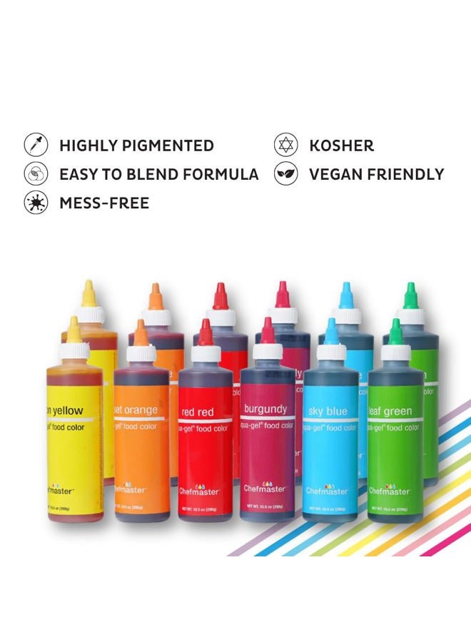 Chefmaster Teal Green Liqua-Gel® Food Coloring | Vibrant Color | Professional-Grade Dye for Icing, Frosting, Fondant | Baking & Decorating | Fade-Resistant | Easy-to-Use | Made in USA | 10.5 oz - Image 3